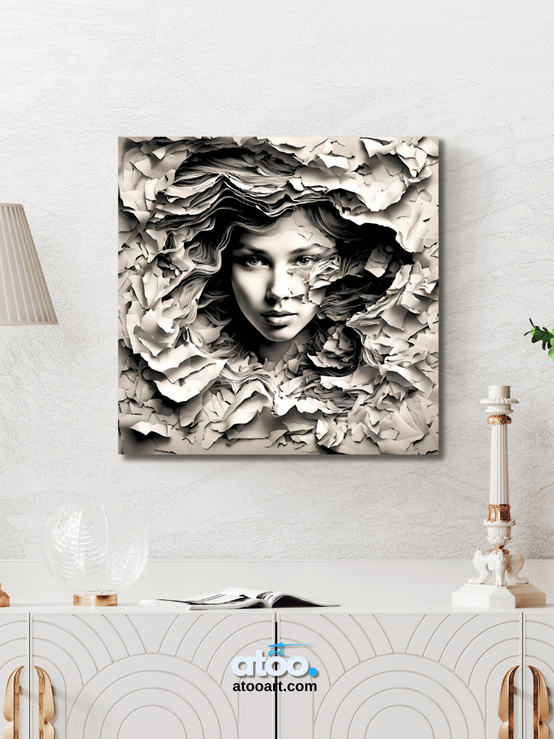 Paper Collection | Shortest Poem, Love | Canvas Art Painting product image (4)