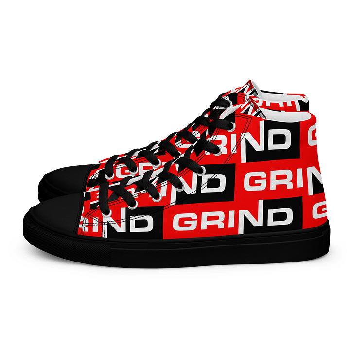 GRIND Repeating Pattern Men's High Top Shoes product image (1)