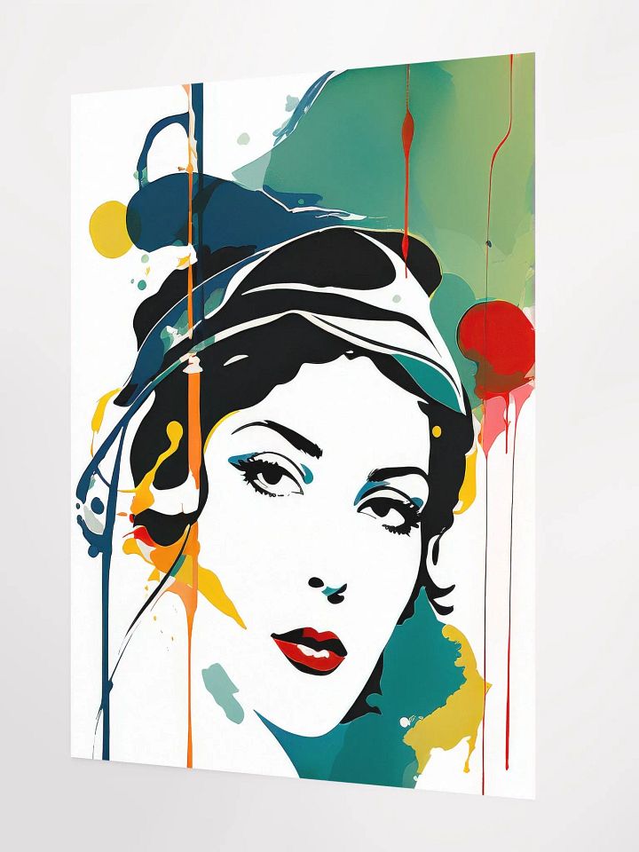 Abstract Flapper Girl - Vintage Style Poster - Medium Size 18x24 Inches product image (2)