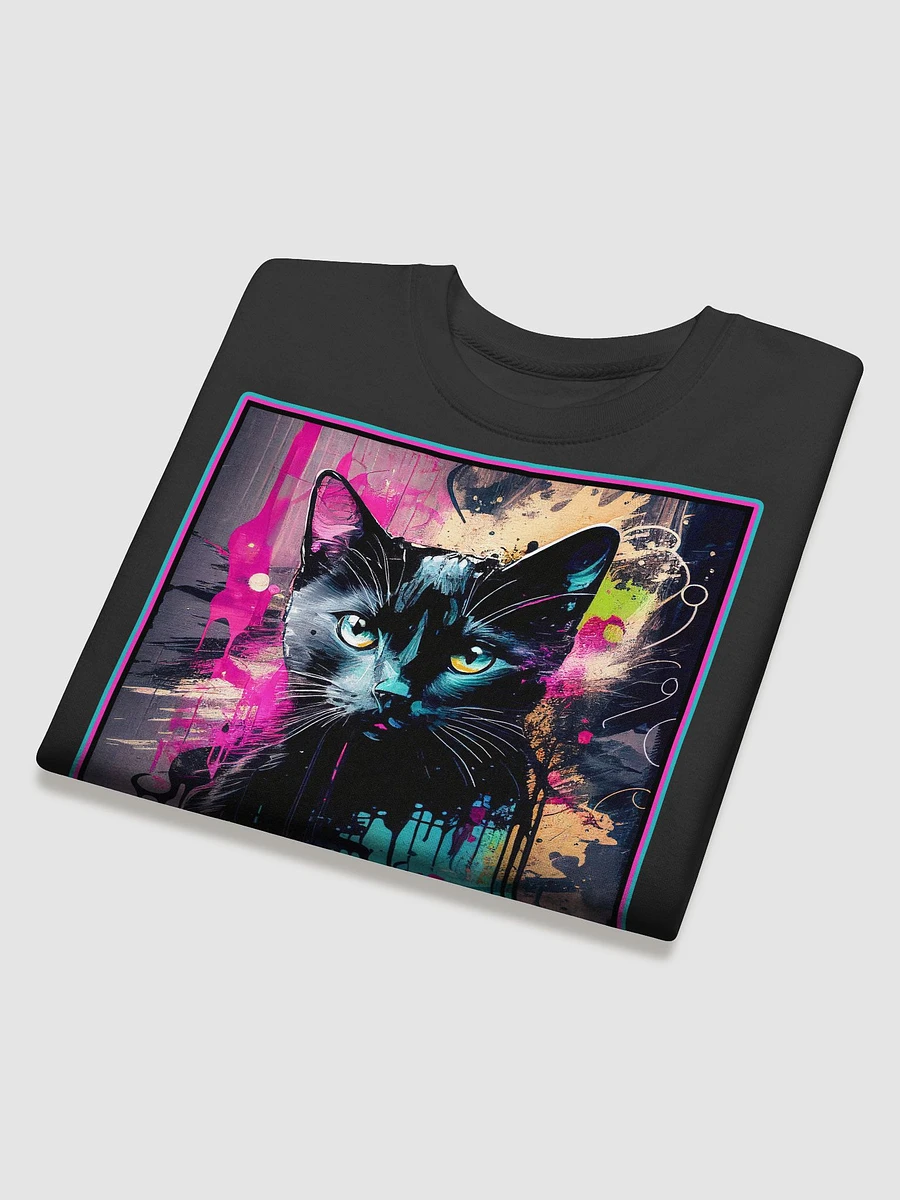 Graffiti Inspired Black Cat Sweatshirt product image (16)