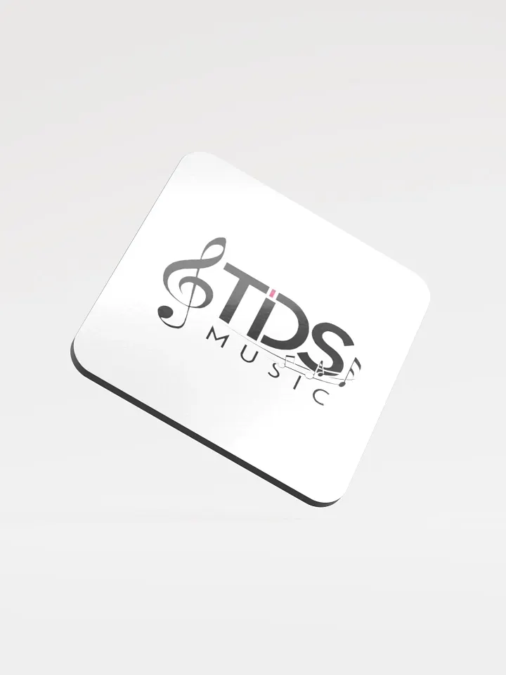 TDS Music White Glossed Cork Coaster product image (1)