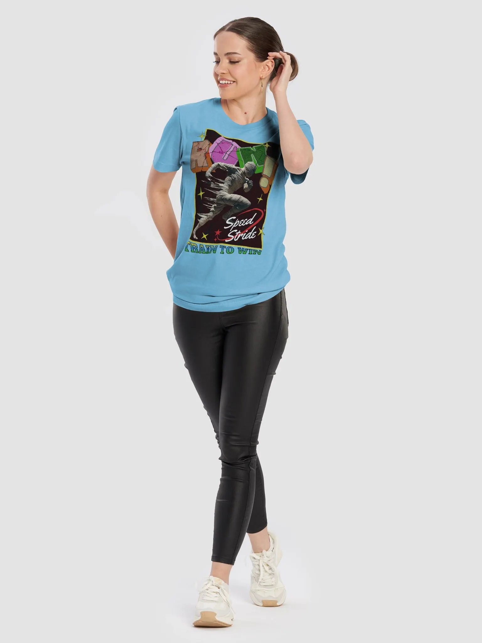 Train To Win Block Letters Run! Dynamic Stride T-Shirt product image (3)