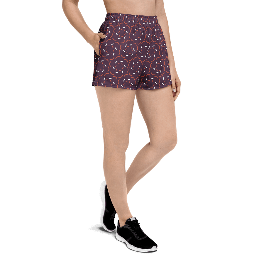 Violet Flux Geometric Print Athletic Shorts product image (7)