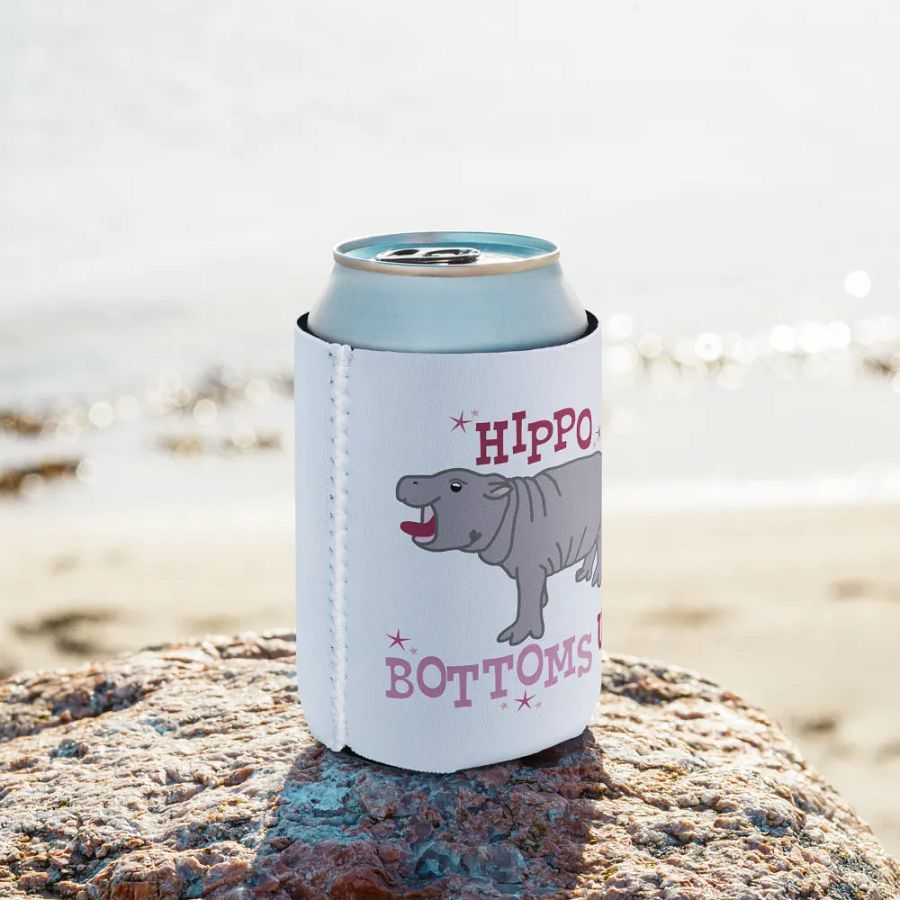 Hippo Bottoms Up Coozie | Moo Deng Inspired Merch product image (5)