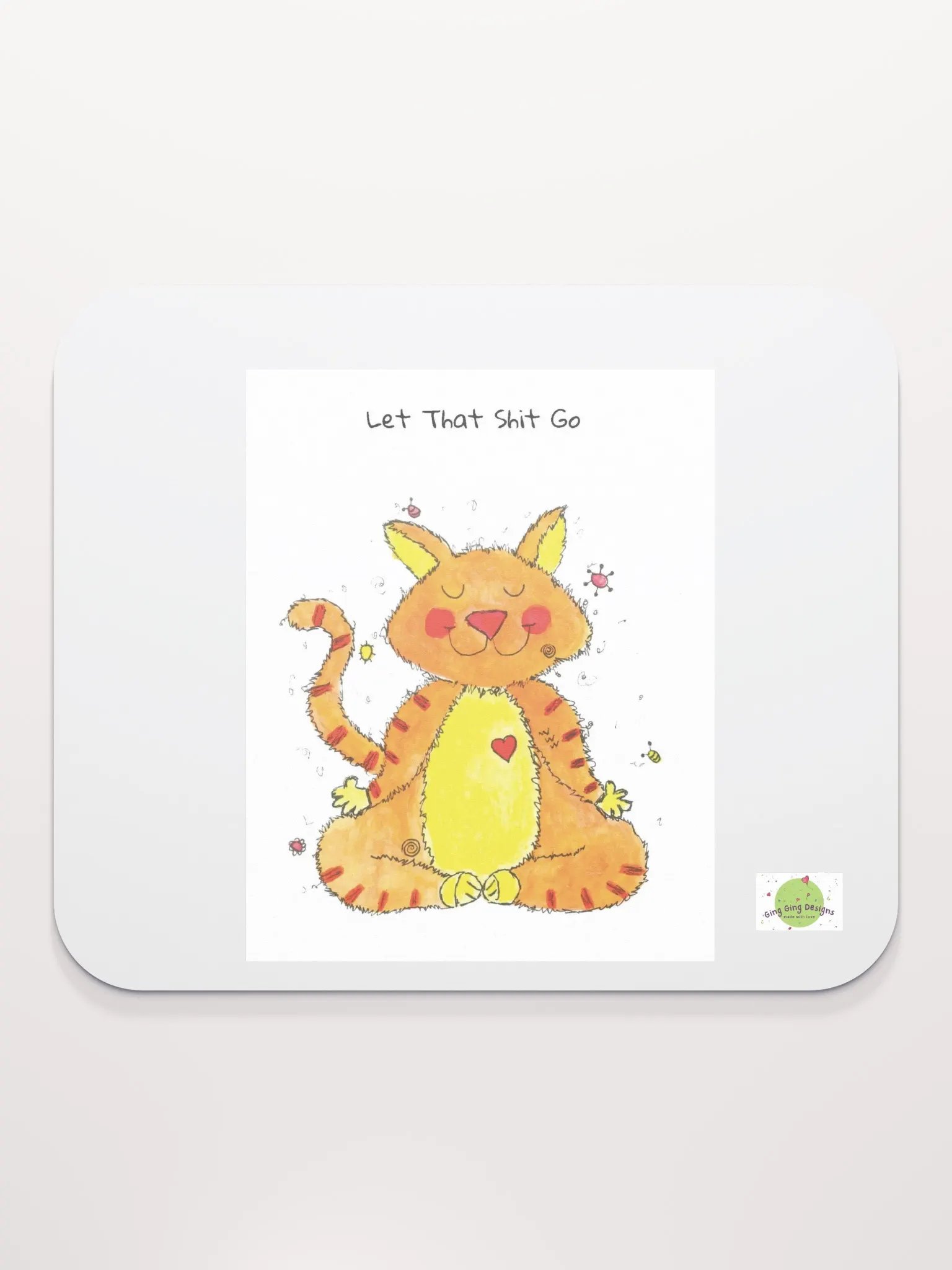 Ging Ging Meditating Cat Mouse Pad product image (2)