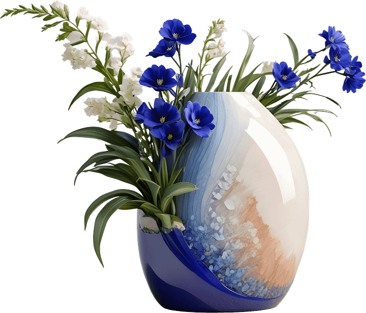 Ocean's Grace – Vase wedding decor png product image (1)