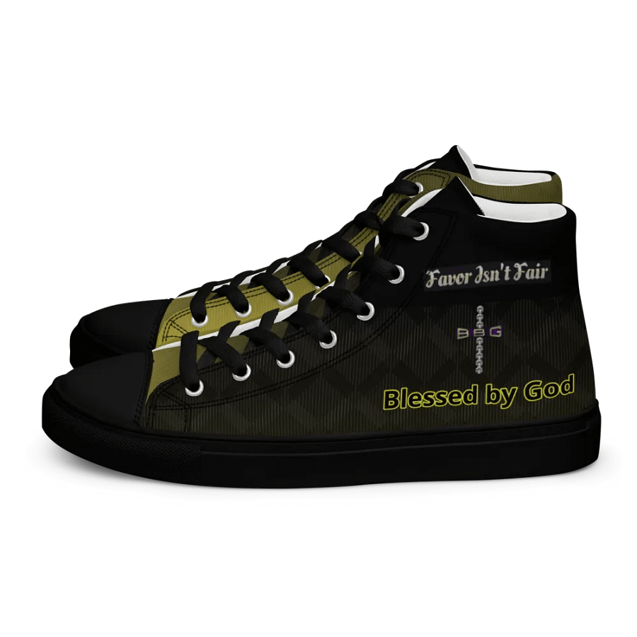 BBG Diamond Cross Black and Gold High Tops - Black Soles product image (1)