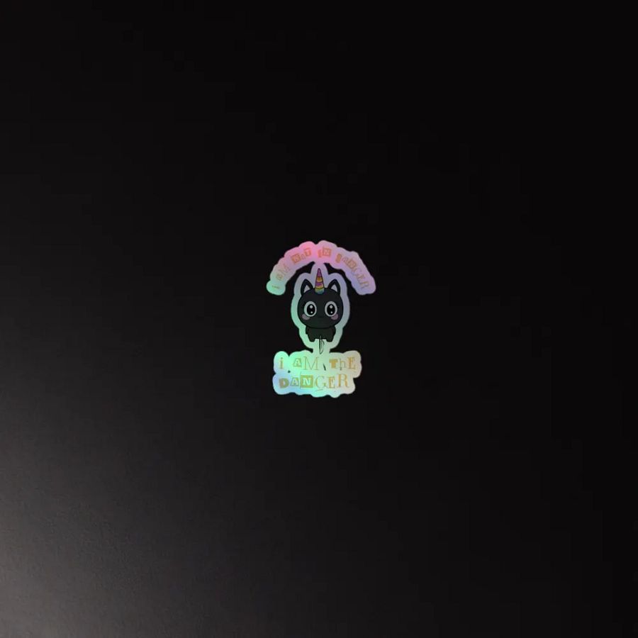 Dangerous Kitty Unicorn Holographic Sticker Sheet product image (4)