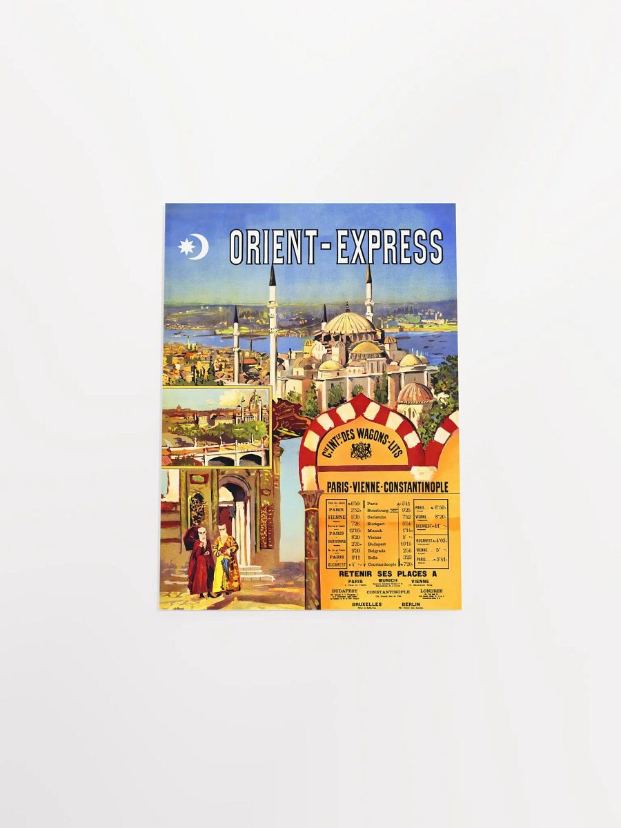 Orient Express, Istanbul, Turkey, 1891 — retro vintage travel poster, vintage travel art print, retro travel wall art product image (10)
