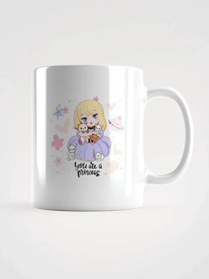 White Glossy Mug Princes product image (3)