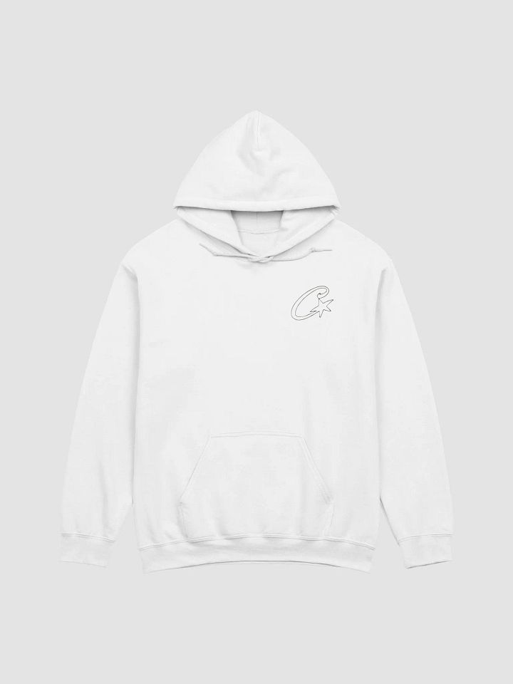Corteiz Satin C Star Appliqué Hoodie Off White product image (1)