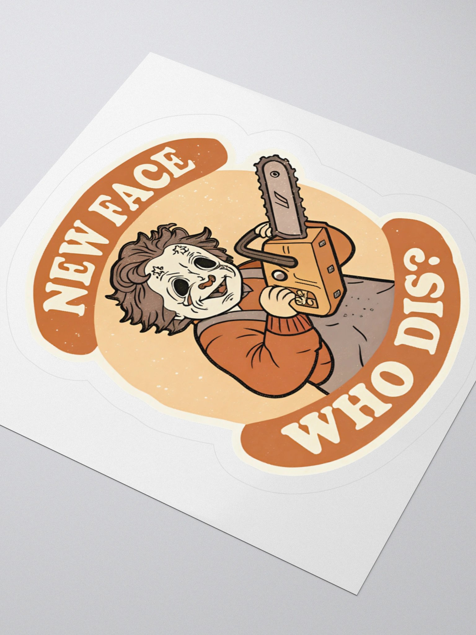 Retro Chainsaw Masker Sticker product image (7)