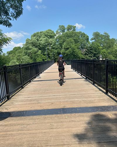 Pretty great day today 
Biked a new rail trail
Got lunch at @juniperkitchendover 
Swam in the pool
Had homemade pizza
Ended t...