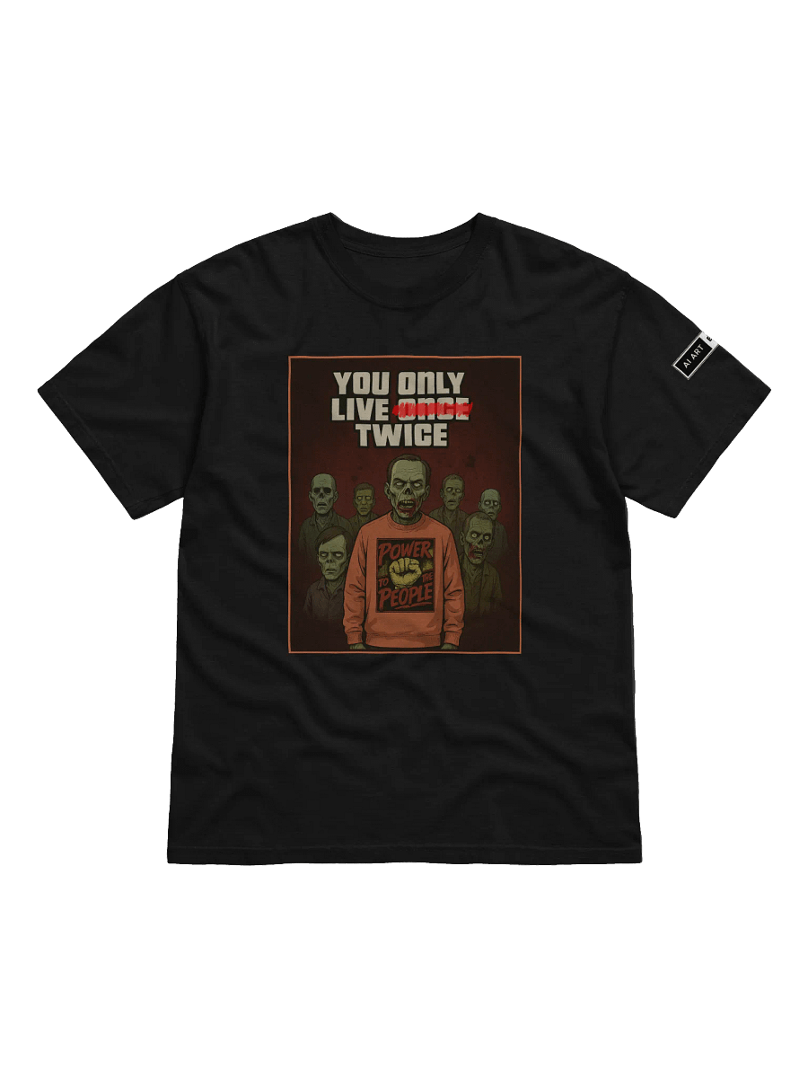 "YOU ONLY LIVE TWICE" 100% cotton T-shirt product image (1)
