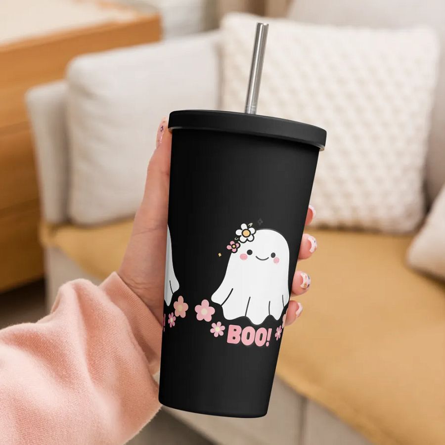 Flower Boo Ghost Insulated Tumbler product image (12)