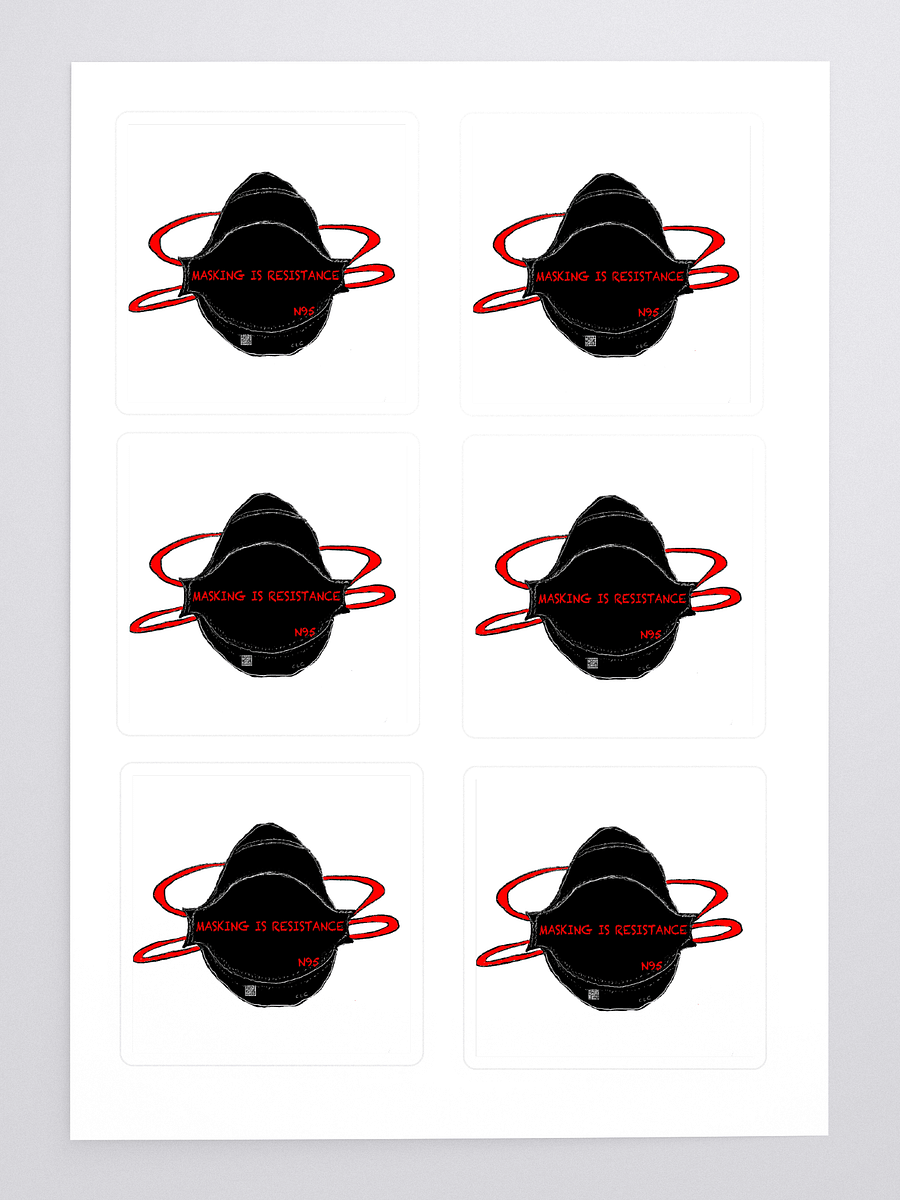 Masking Is Resistance sticker 6 pack product image (3)