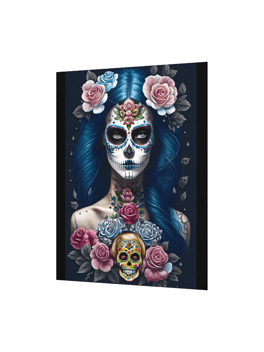 Sugar Skull Art - Striking Woman in Skull Makeup Poster product image (7)