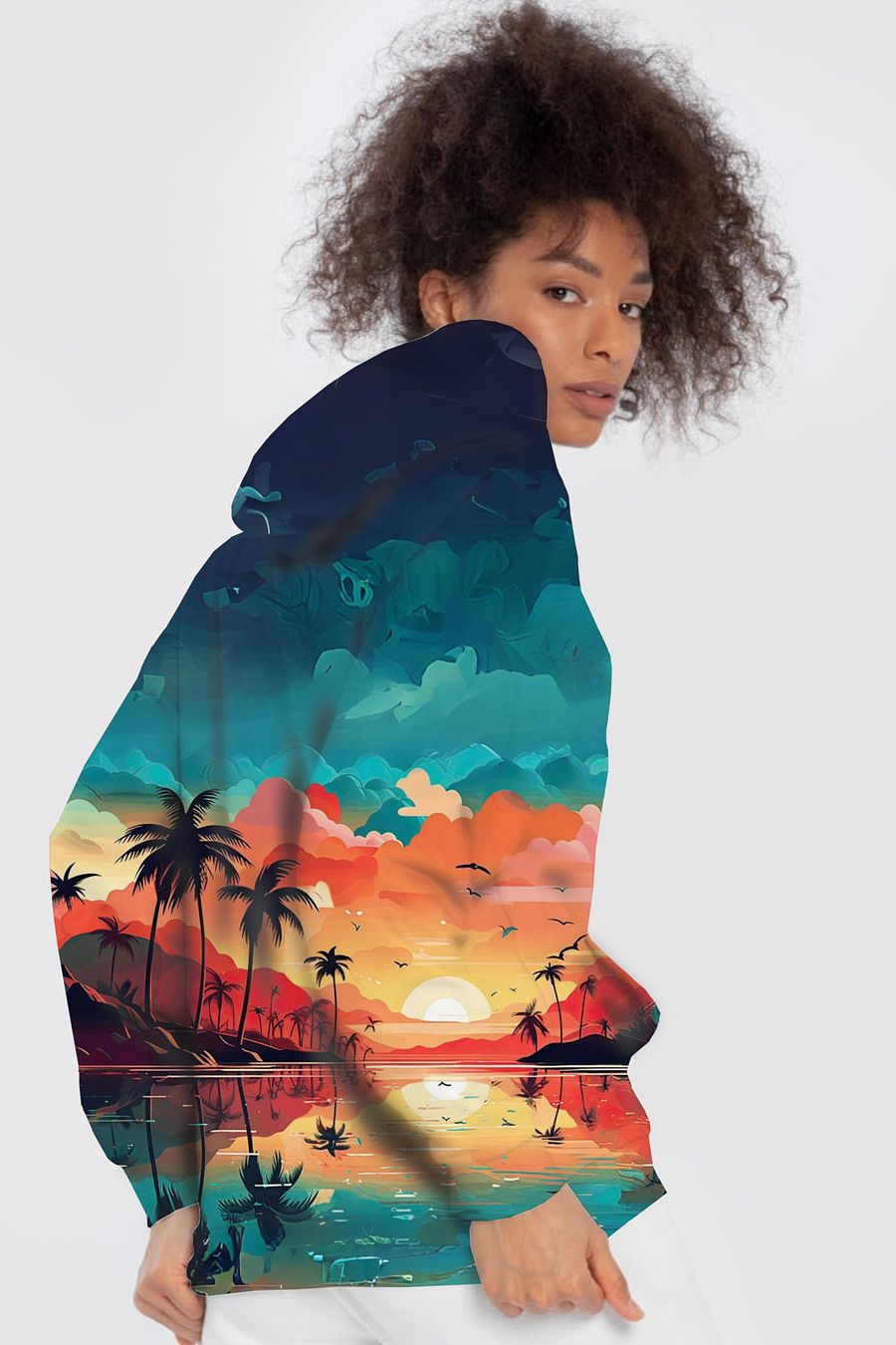 Tropical Sunset All Over Print Hoodie product image (4)