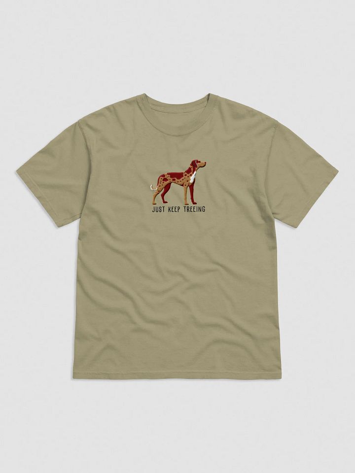 Just Keep Treeing T-Shirt(Embroidered) of a Catahoula Leopard Dog(Red Leopard) product image (9)