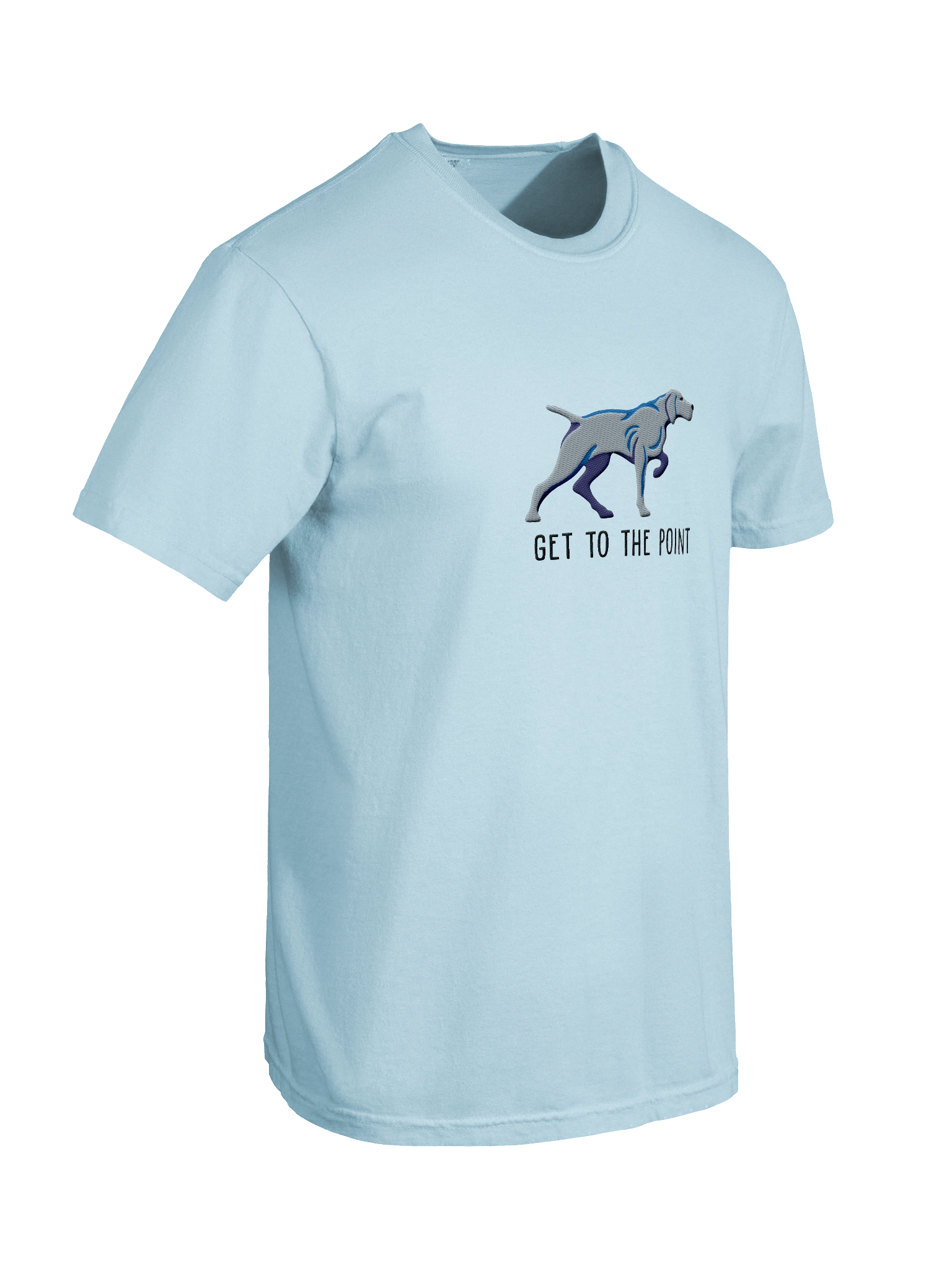 Get to the Point T-Shirt(Embroidered) of a Weimaraner(Docked Tail) product image (58)