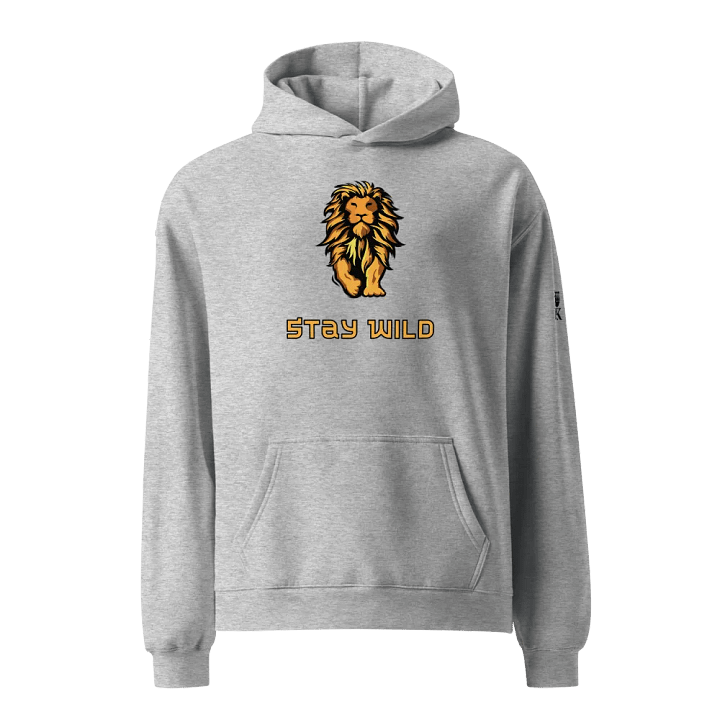Stay Wild: Embrace the Lion Within Light Grey Hoodie product image (1)