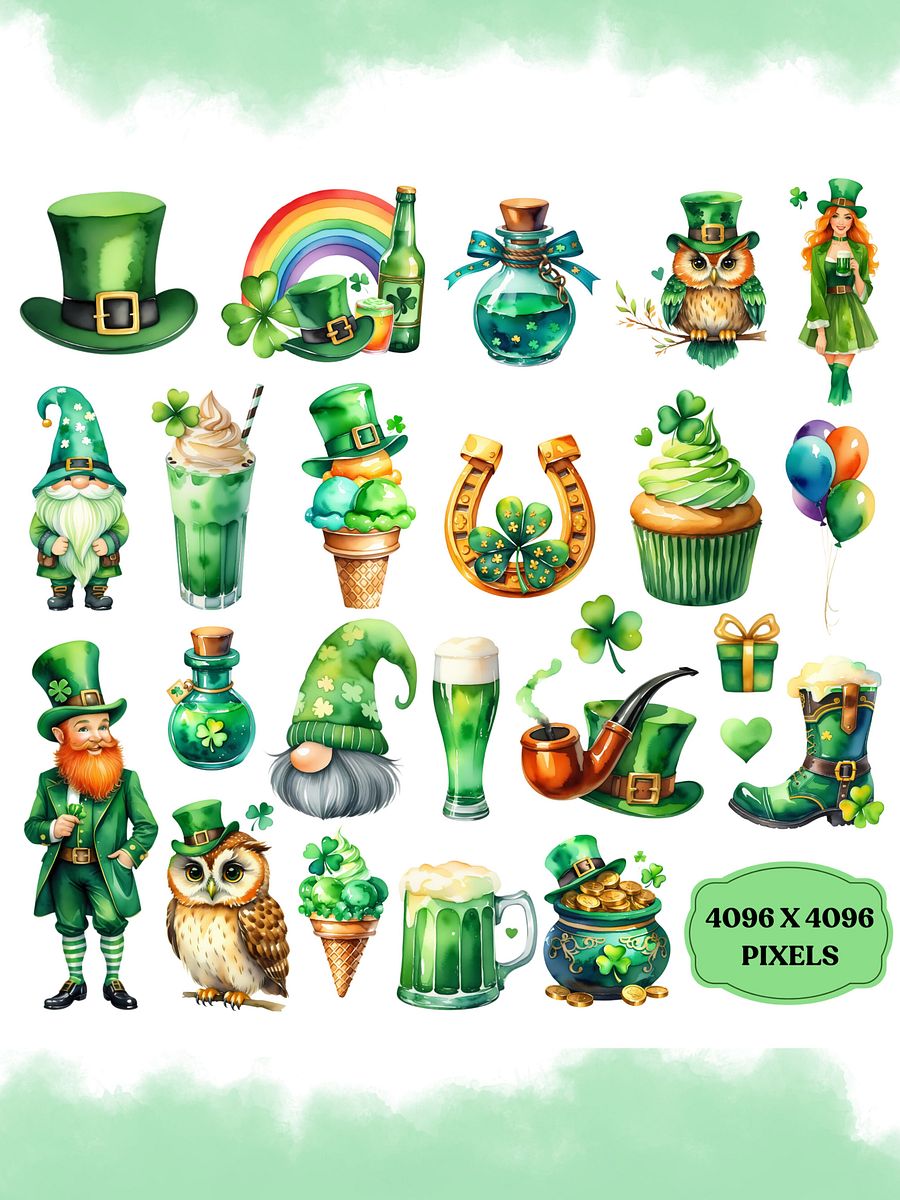 45+ St. Patrick's Day Clipart Bundle product image (2)