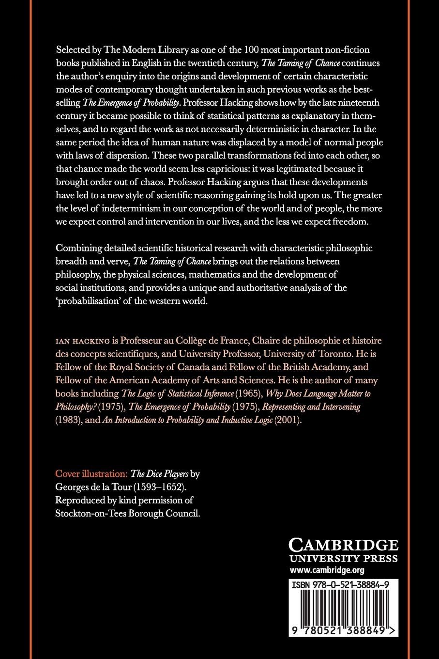 The Taming of Chance (Ideas in Context, Series Number 17) 1st Edition product image (2)