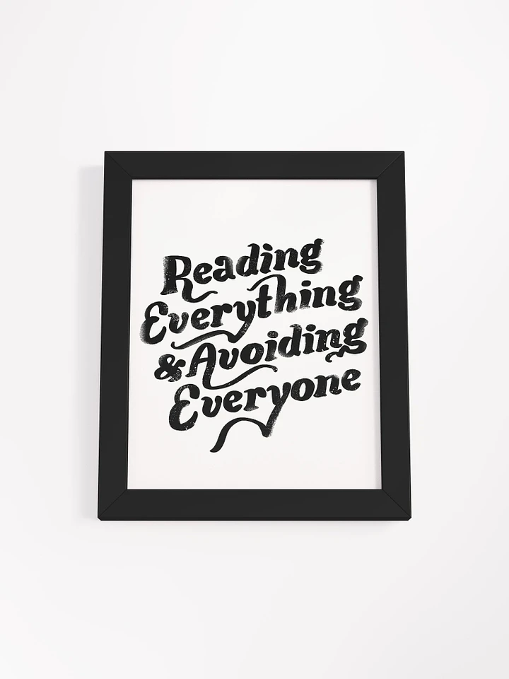 Reading Everything Framed Art Print product image (5)