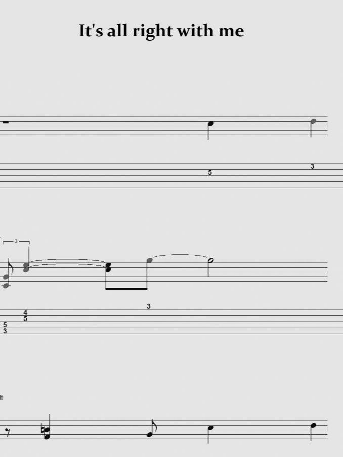 It's all right with me - Guitar sheet music product image (1)