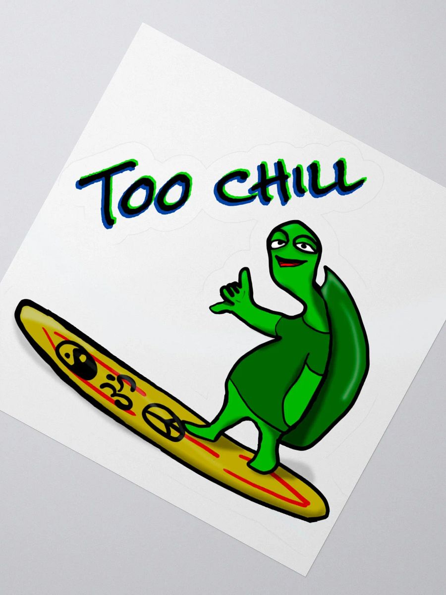 Too chill surfer sticker product image (5)