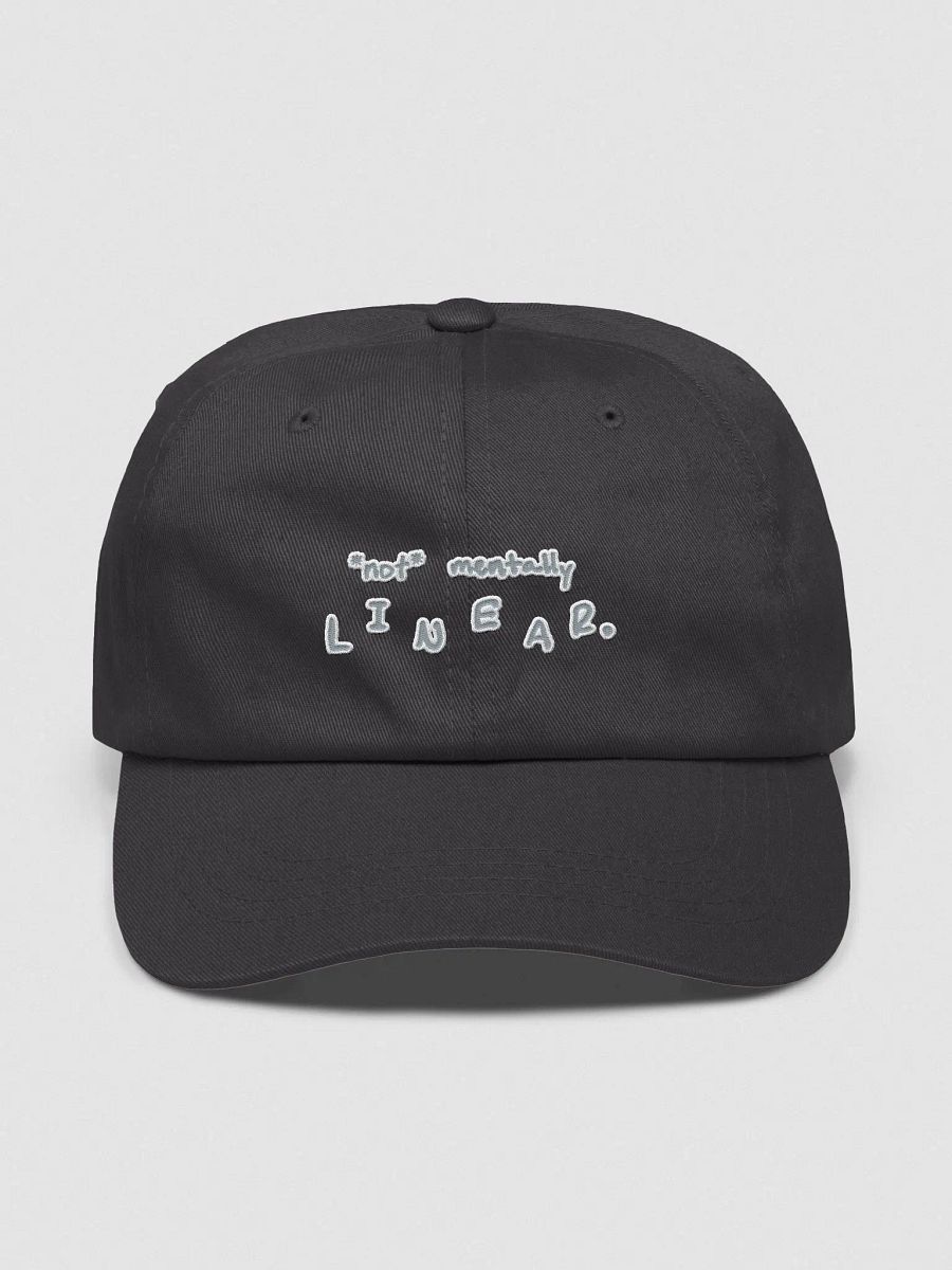 *not* mentally linear. (grey + white lined design) classic dad hat product image (17)