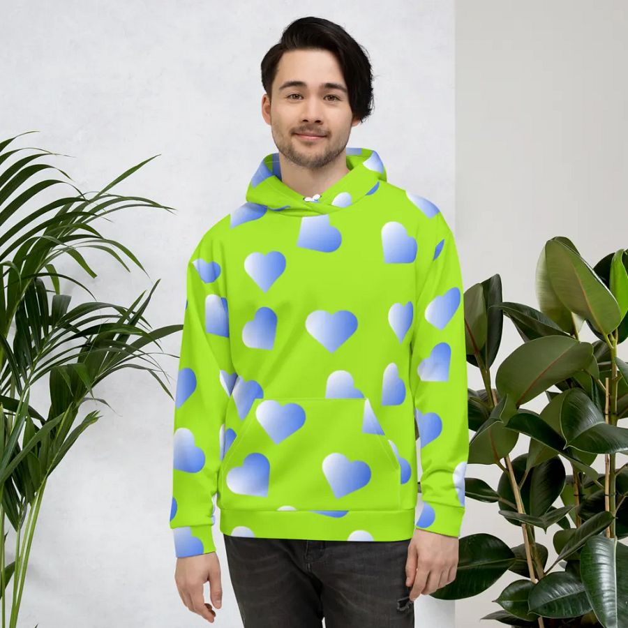 Love Pattern 2 Unisex All Over Print Pull On Hoodie product image (4)