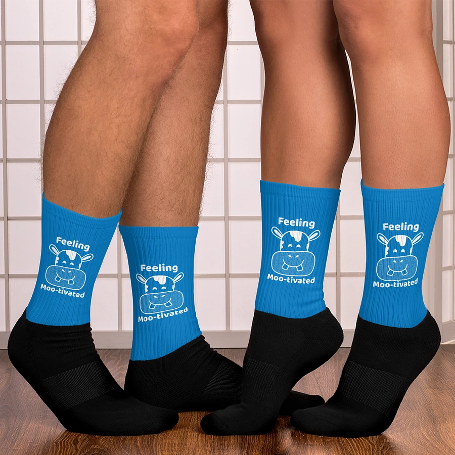 Feeling Mootivated Blue Cow Socks product image (7)