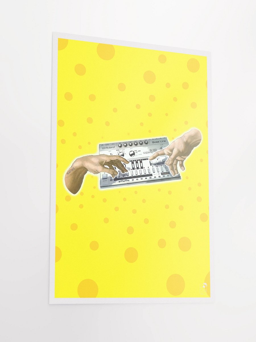 The creation of Roland TB 303, by Frank Fonik, Techno EDM Matte Paper Poster product image (1)