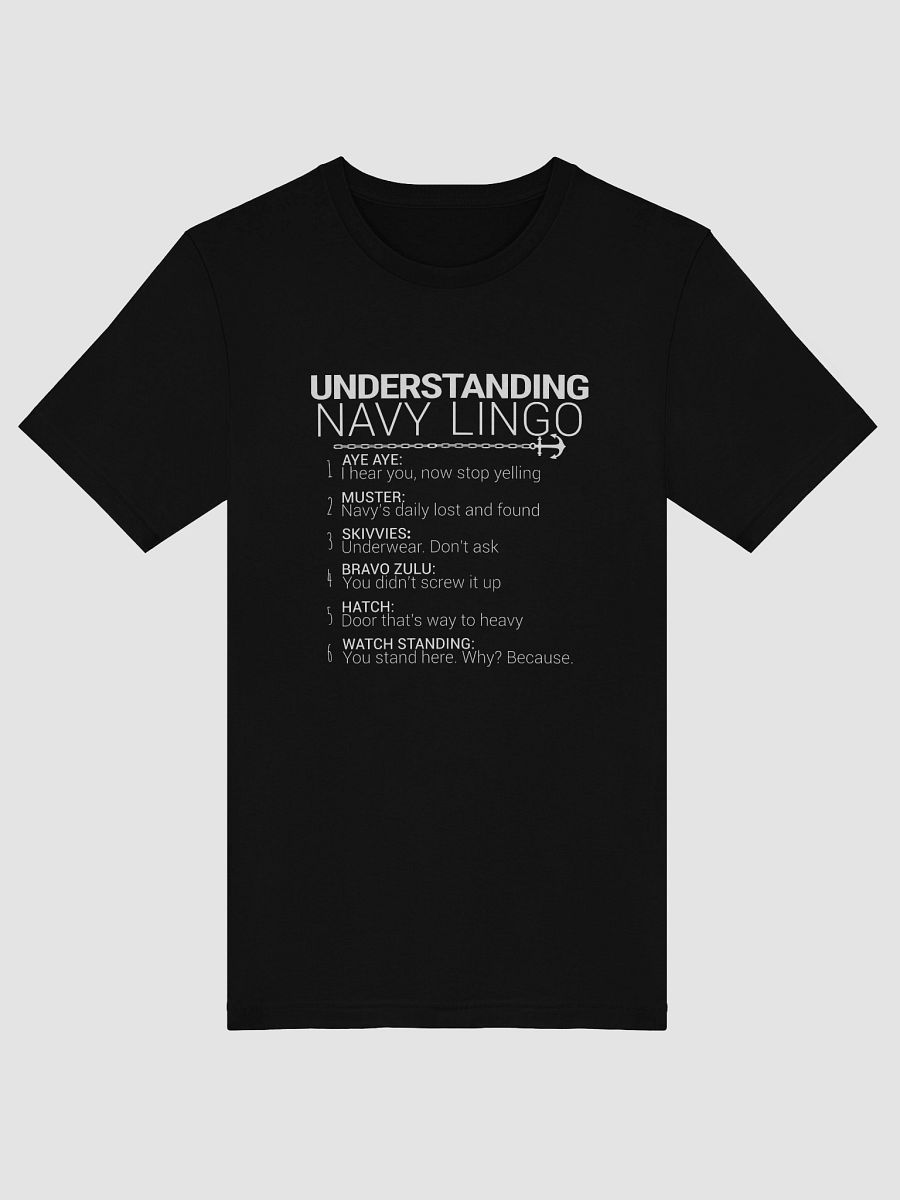 Funny Navy Terms T-Shirt – Military Humor Gift for Veterans and Sailors product image (5)