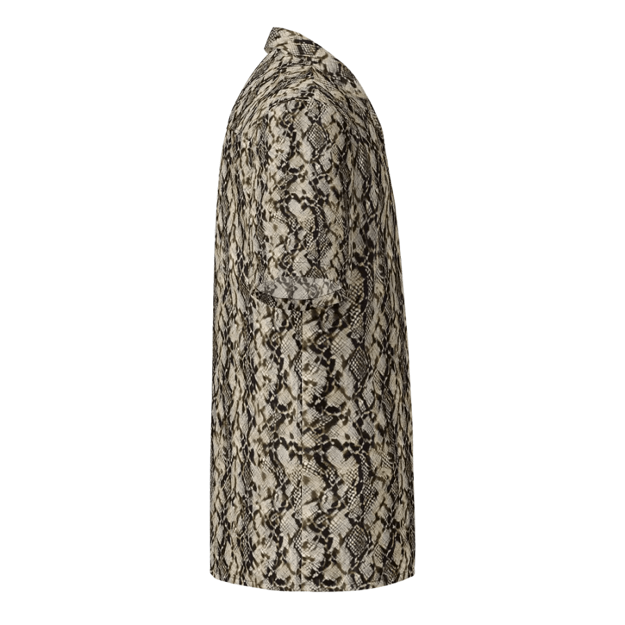 Beige Snake Pattern Hawaiian Shirt product image (4)