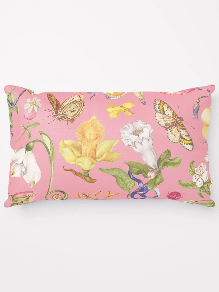 Exotic Blooming Floral Butterfly Pink Pillows product image (1)