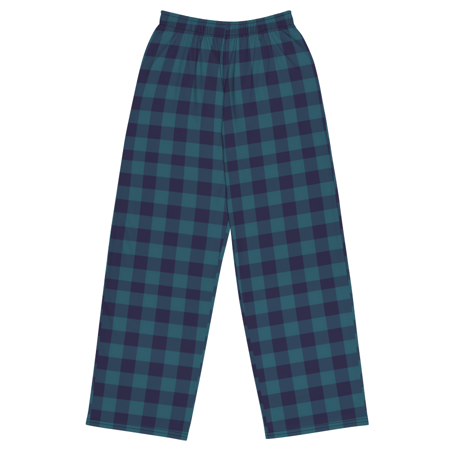 Blue Gingham Wideleg Pants product image (1)