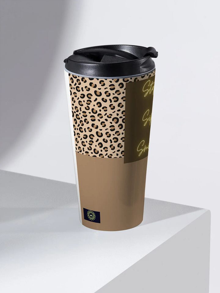 Leopard Print Stainless Steel Travel Mug - Stop Sip Smile product image (2)