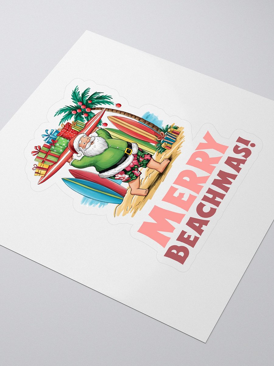 Surfin' Santa Kiss Cut Stickers product image (4)