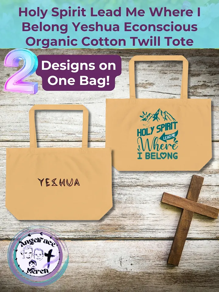 Holy Spirit Lead Me Where I Belong Yeshua Christian Econscious Organic Cotton Twill Tote product image (1)