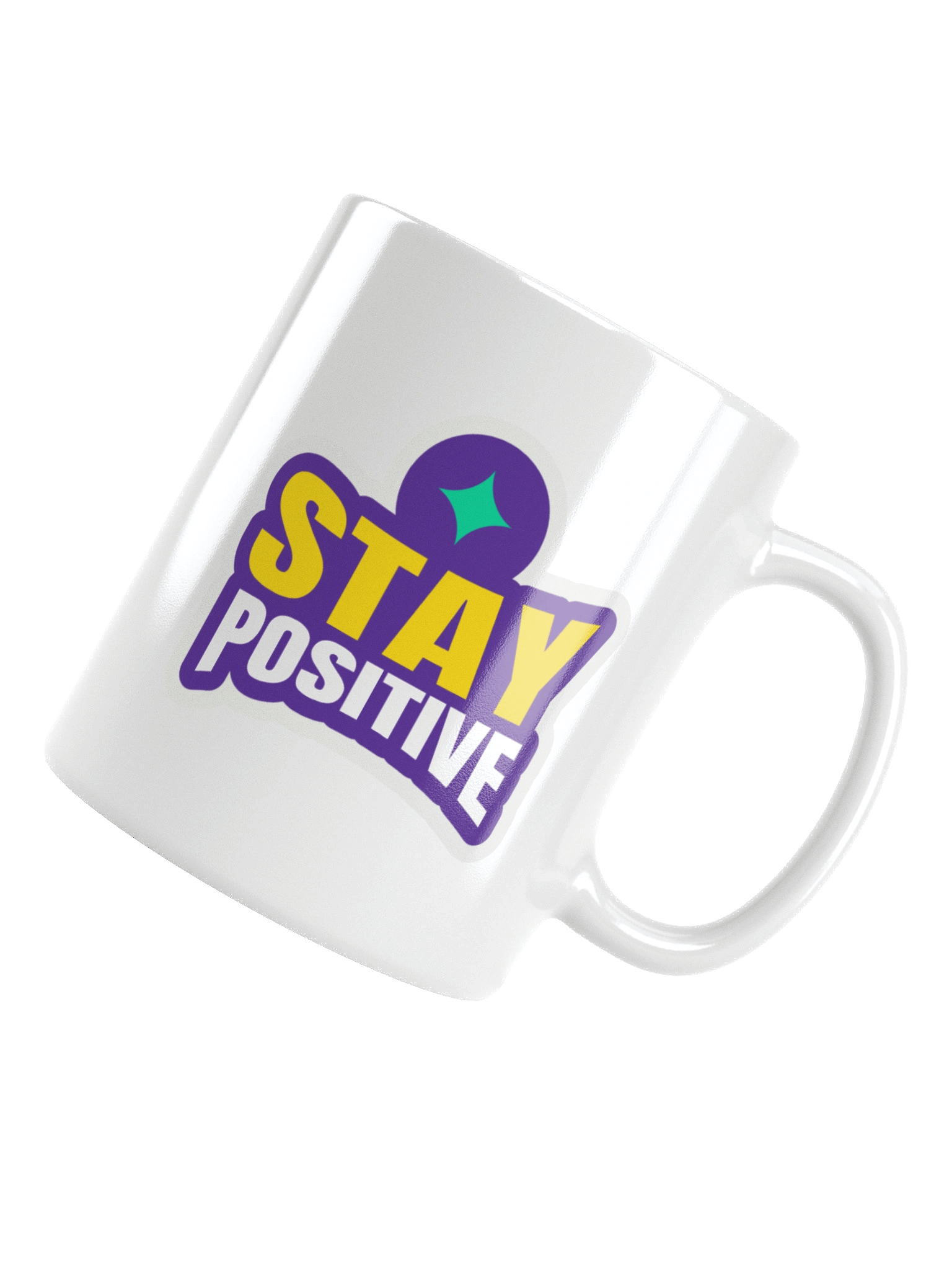 Stay Positive White Glossy Mug product image (5)
