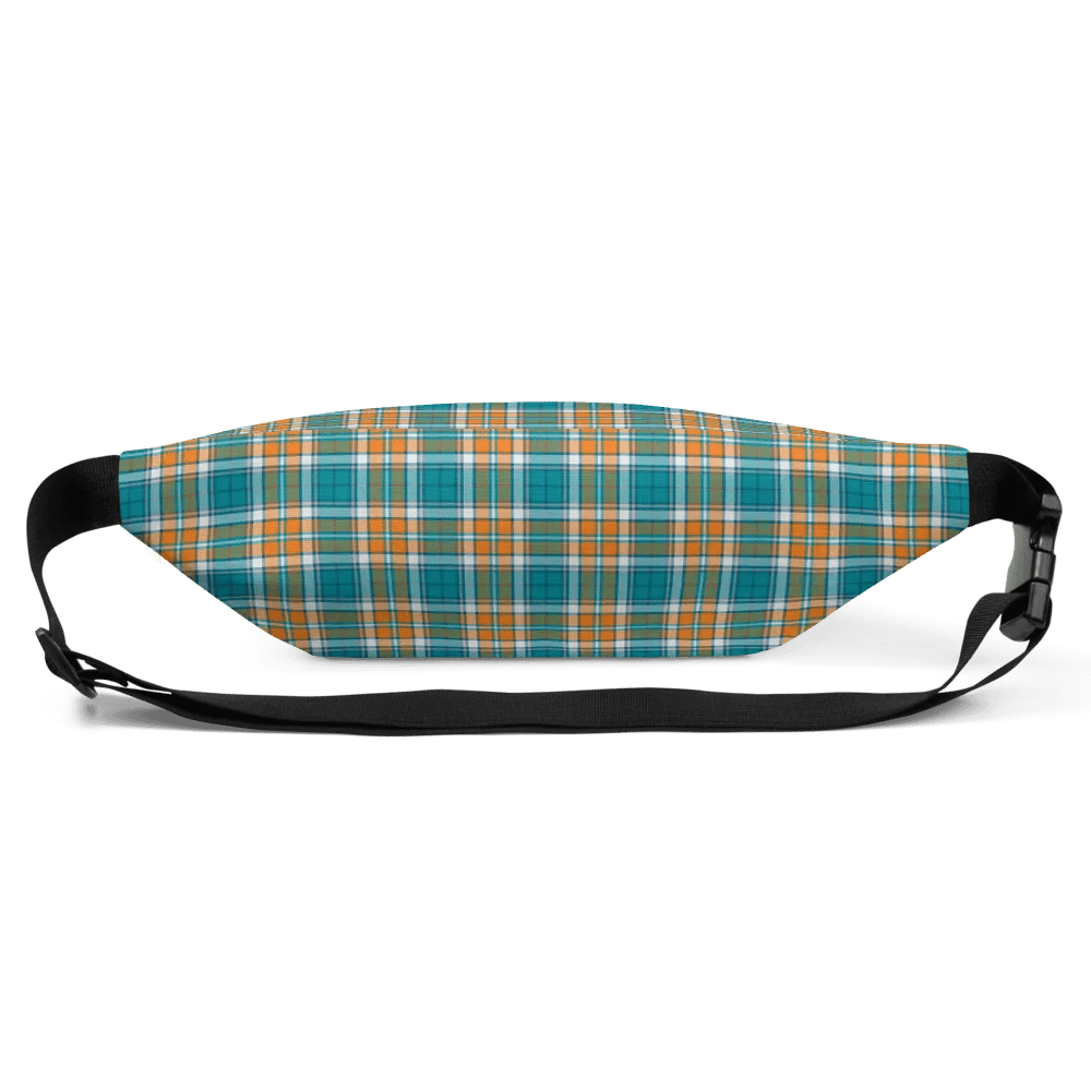 Turquoise and Orange Sporty Plaid Fanny Pack product image (4)