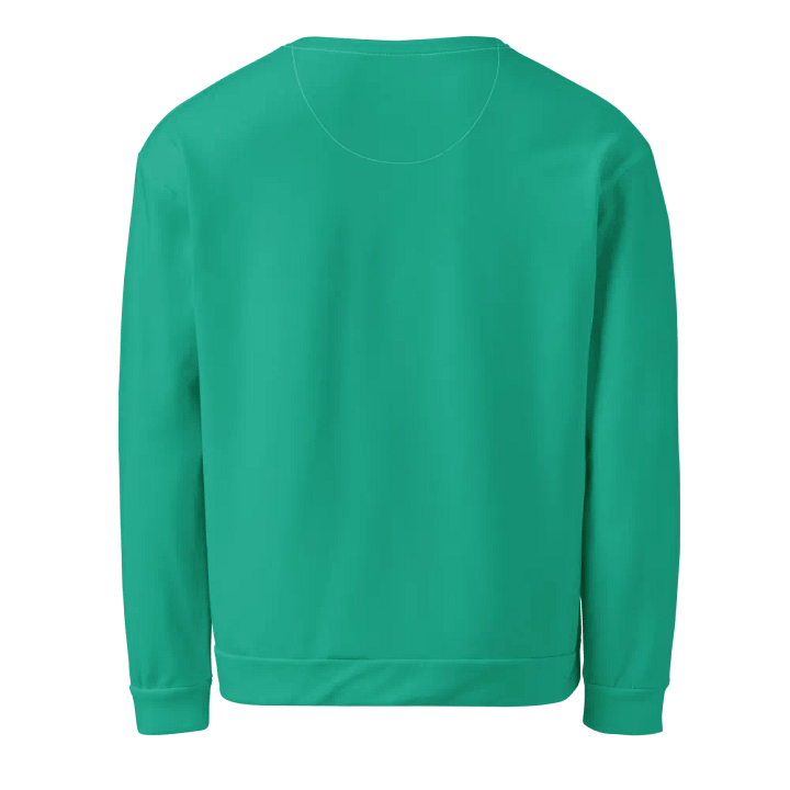 Plain Medium Sea Green Light Summer Unisex Recycled Polyester Heavyweight Premium Sweatshirt by Treasure Pie product image (2)
