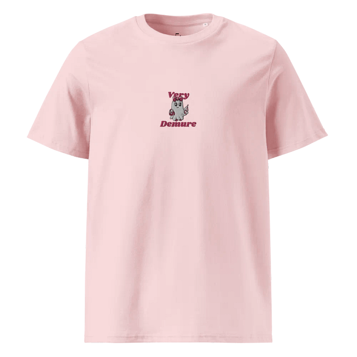 Very Demure Cute Ghost Embroidered Organic Cotton Regular Fit T-Shirt product image (17)