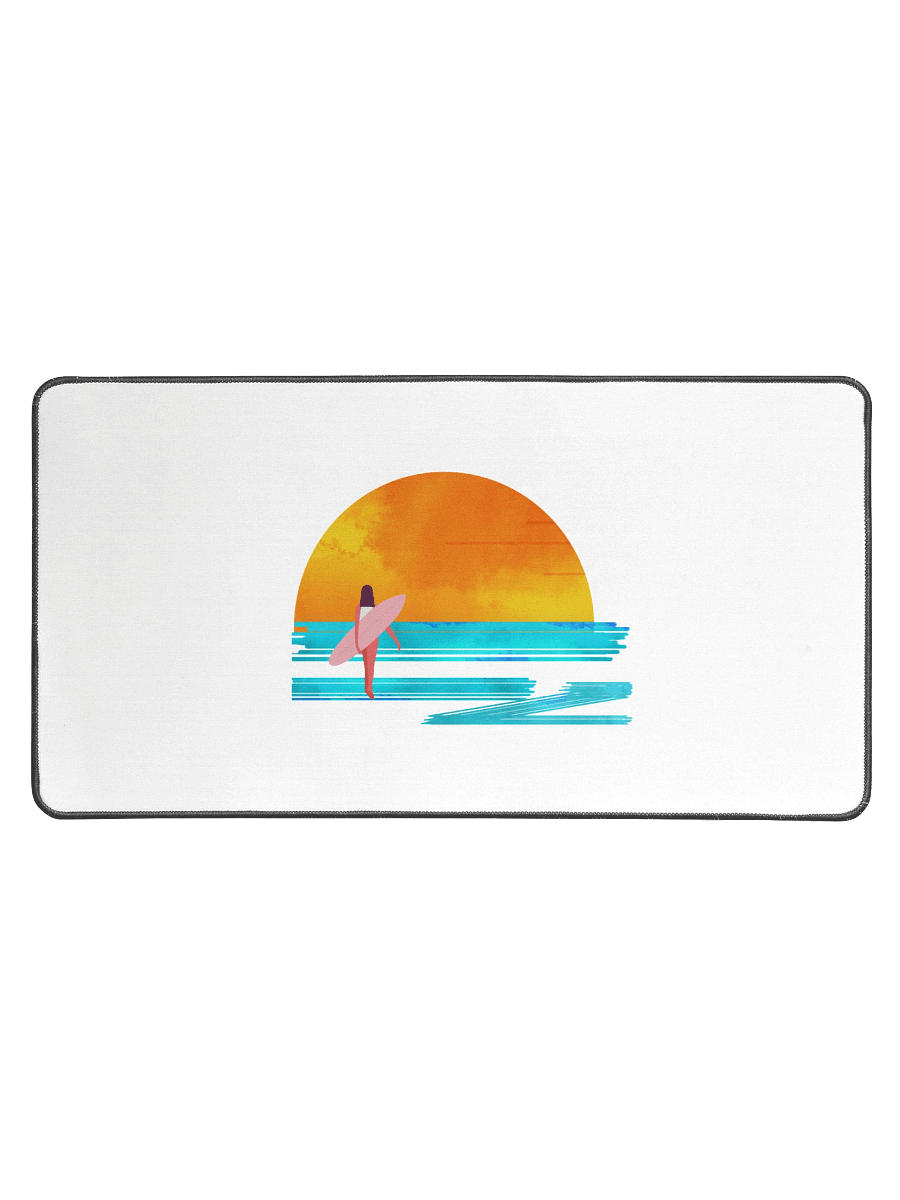 Surf Girl Sunset Desk Mat | Retro Ocean Vibes & Vintage Summer Style product image (1)