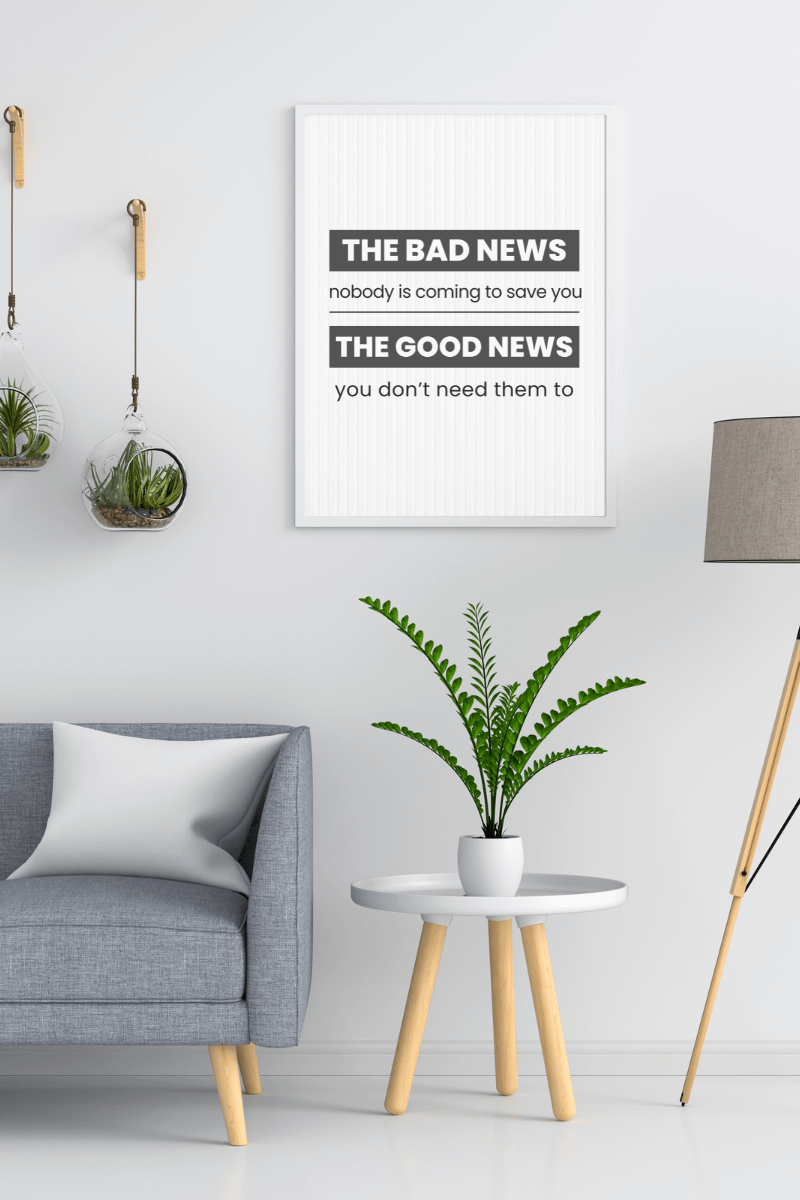 Digital Download 'The Good and Bad News ' Motivational Poster product image (1)