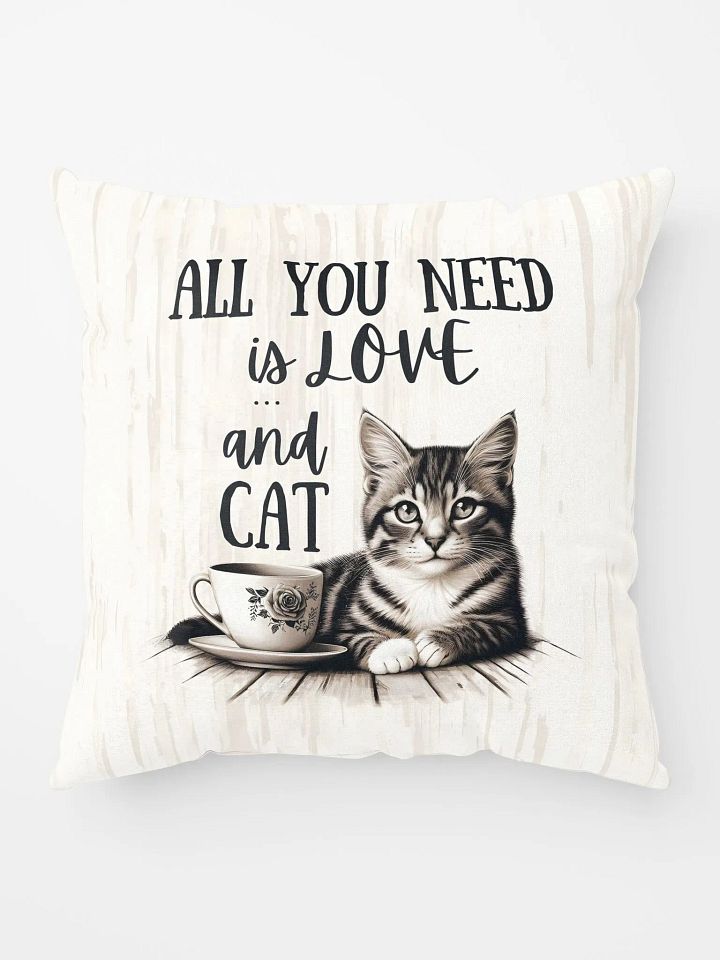 Love & Cat Pillow product image (1)