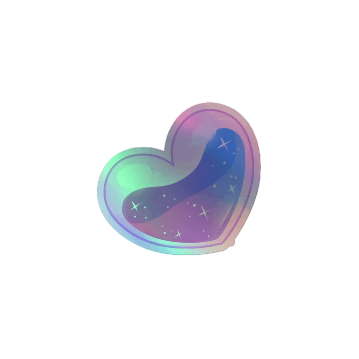 Dezciimi Heart Holographic Sticker product image (1)