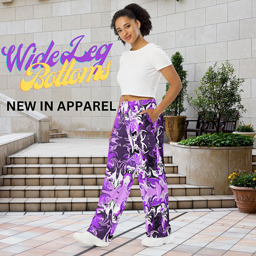 Super comfy and available in a range of colour options #printedbottoms #printedclothing #widelegbottoms #fashion #trousers #c...